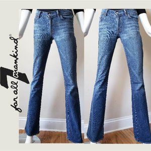 7 for all mankind Distressed Flynt Boot Cut Jeans